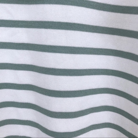 NWT Cupio ivory mint ruffled striped top - Picture 4 of 6